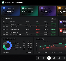 Finance & Accounting dashboard
